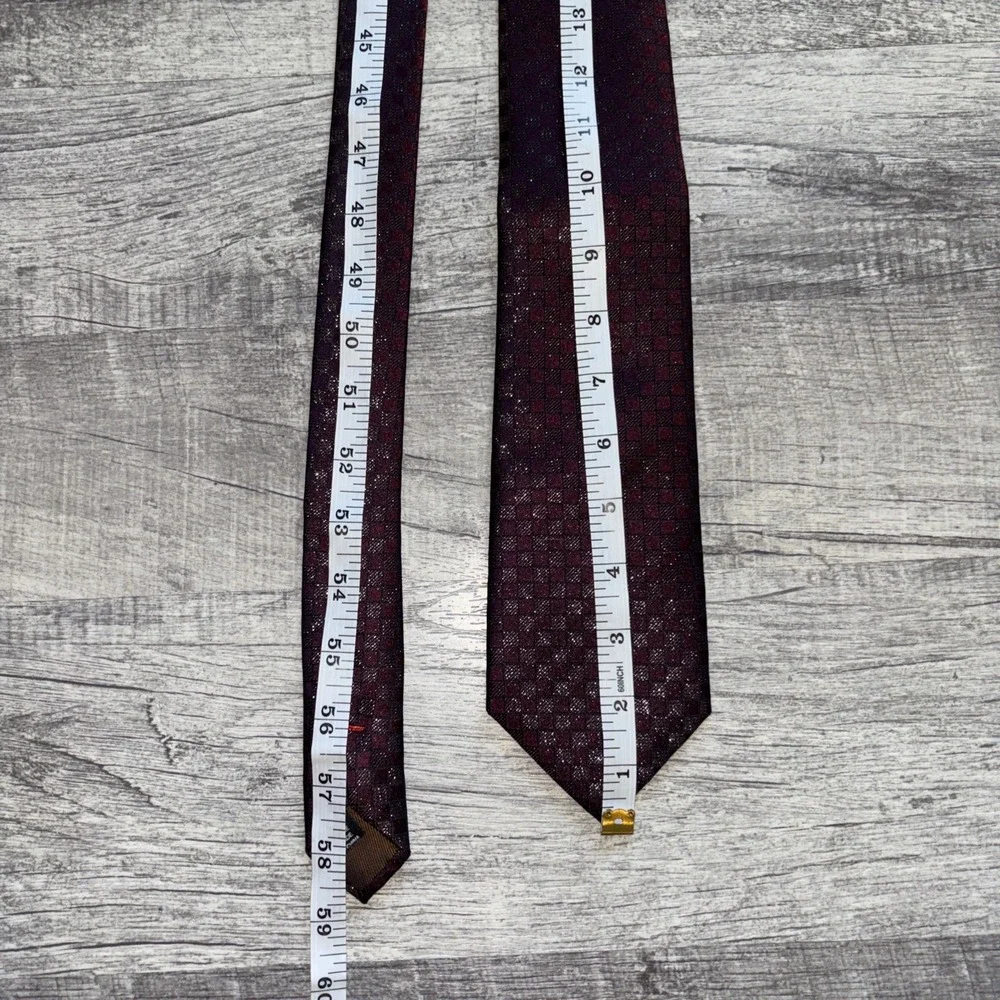 Imani Uomo Burgundy Jacquard Silk Tie